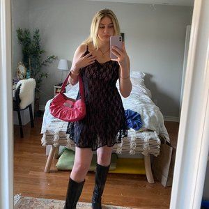 Sheer Black Lace Dress